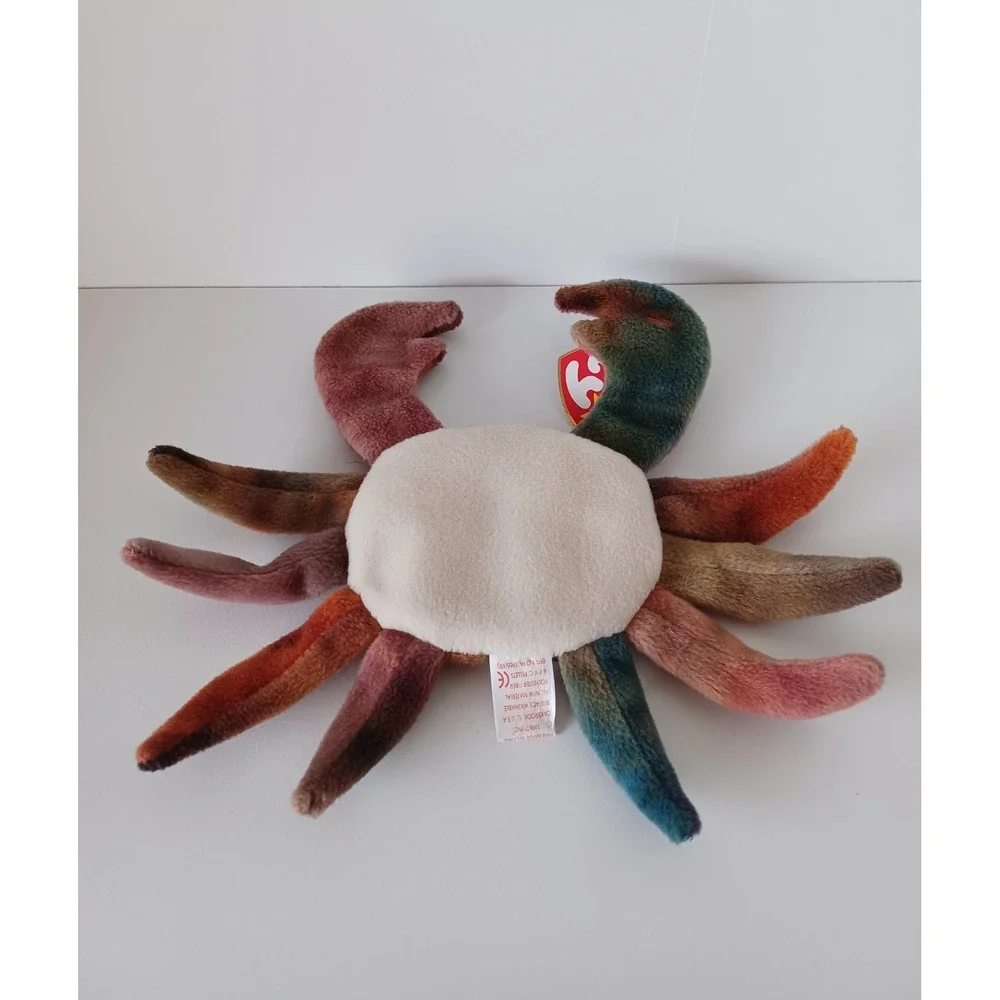 Vintage 90s Claude The Crab Ty Beanie Baby Plush Stuffed Animal Collectible Toy
